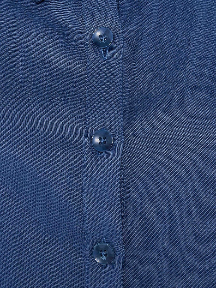 Lyocell Shirt with Roll-Up Sleeves