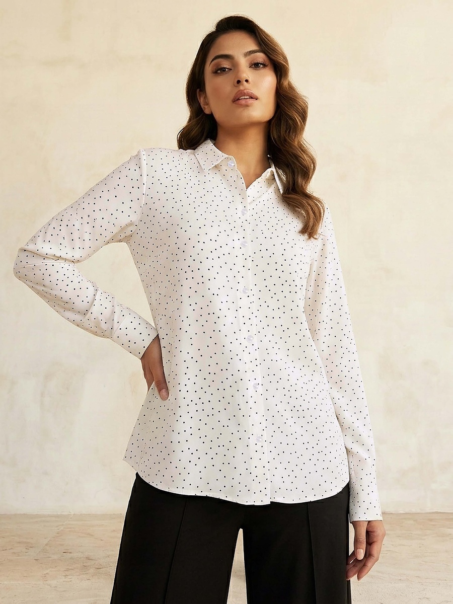 Polka Dot Viscose Shirt