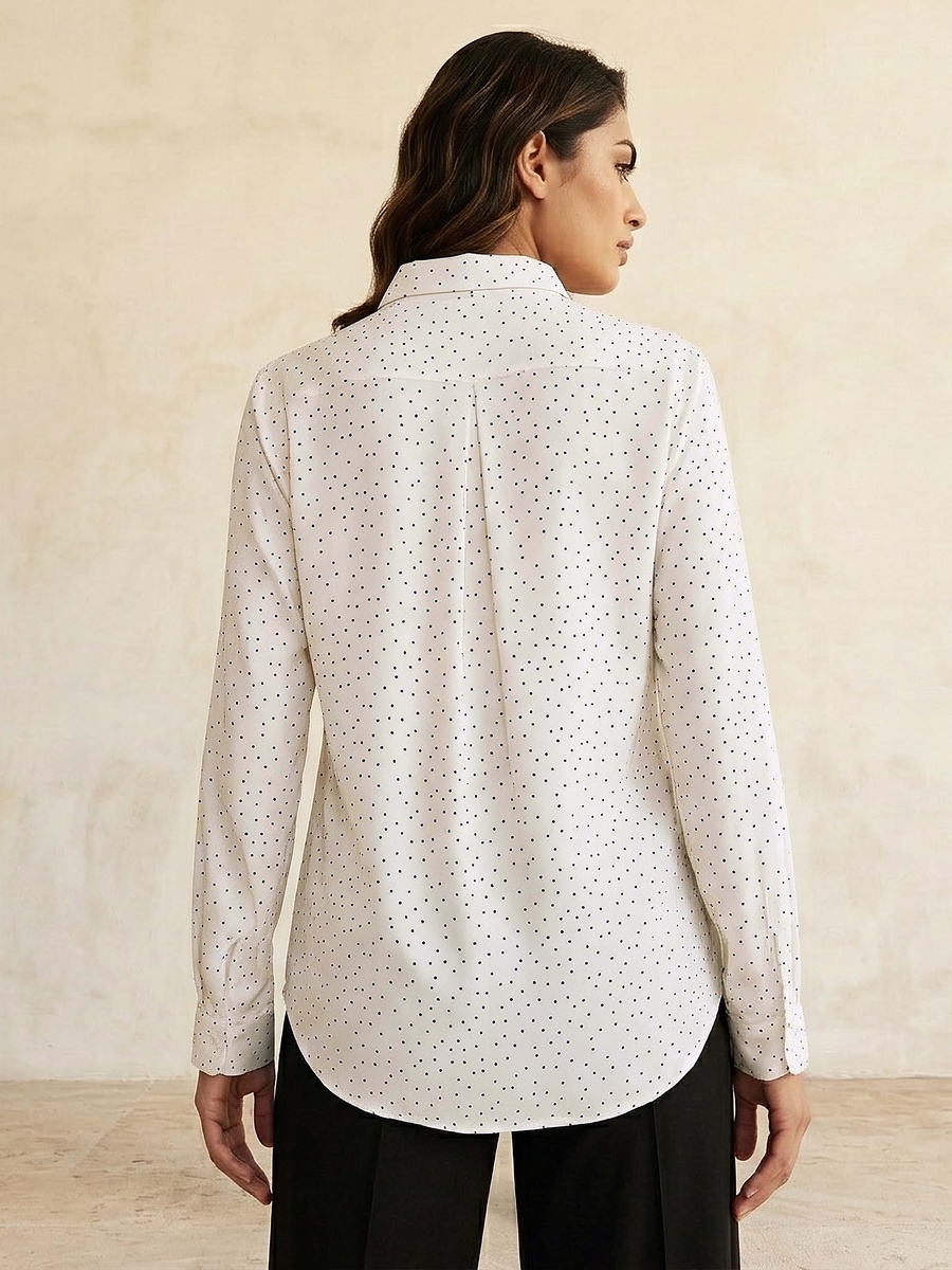 Polka Dot Viscose Shirt