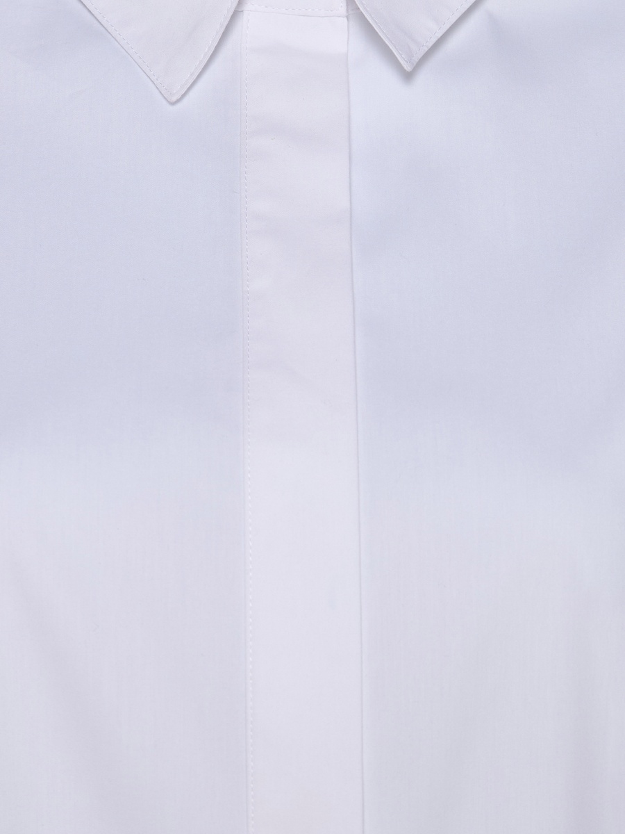 Oversized Poplin Shirt with High-Low Hem