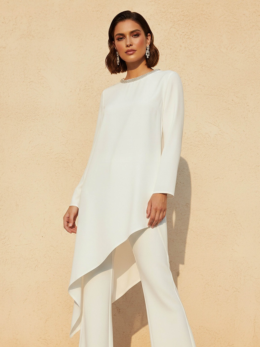 Asymmetric Tunic with Embellishment