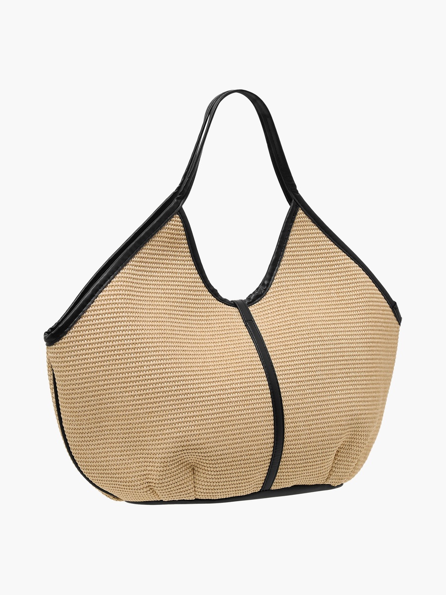Textured Tote Bag with Double Handle