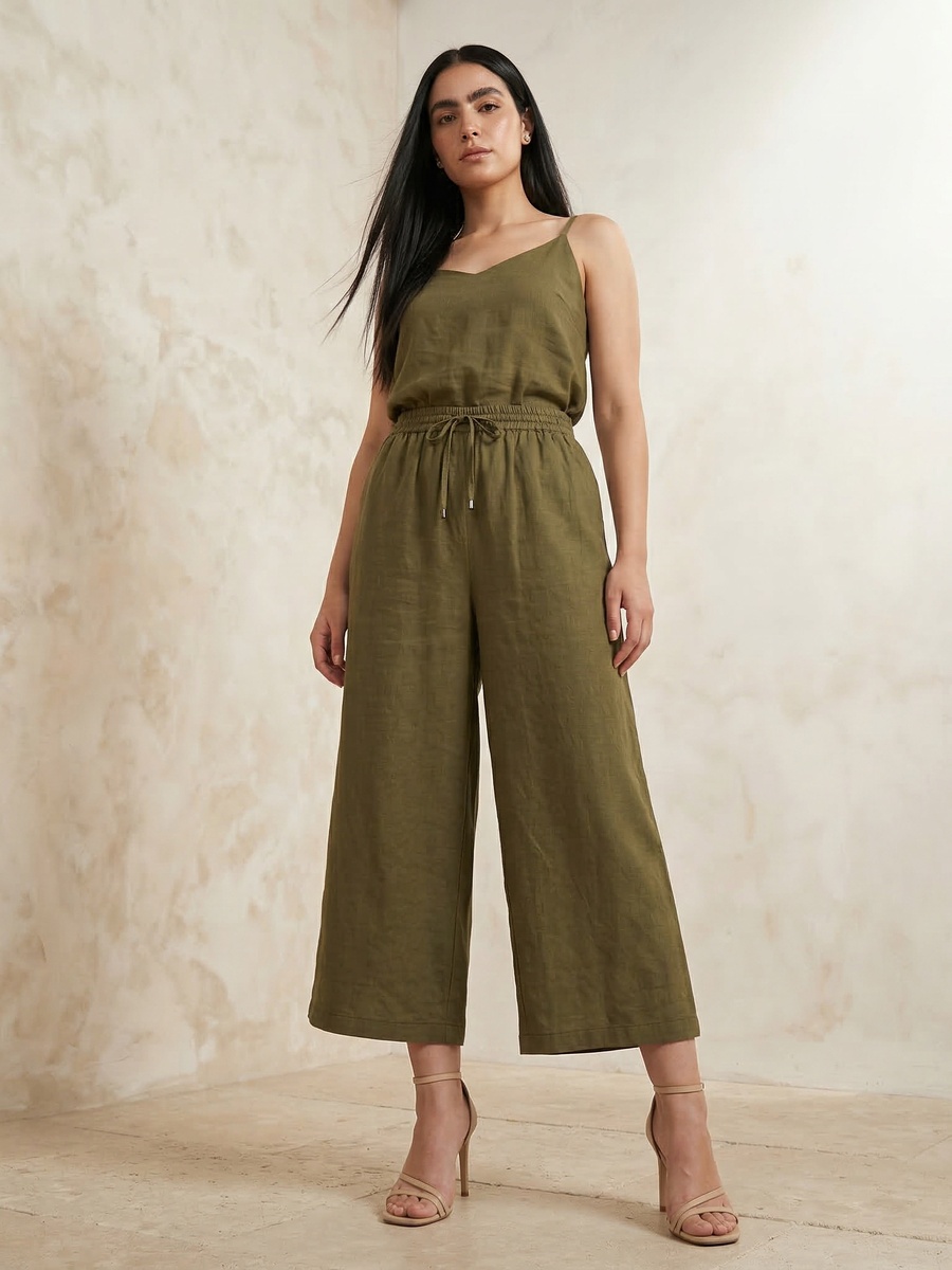 Wide Leg Textured Pants