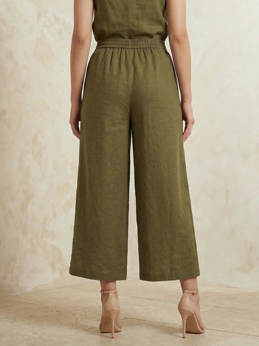 Wide Leg Textured Pants