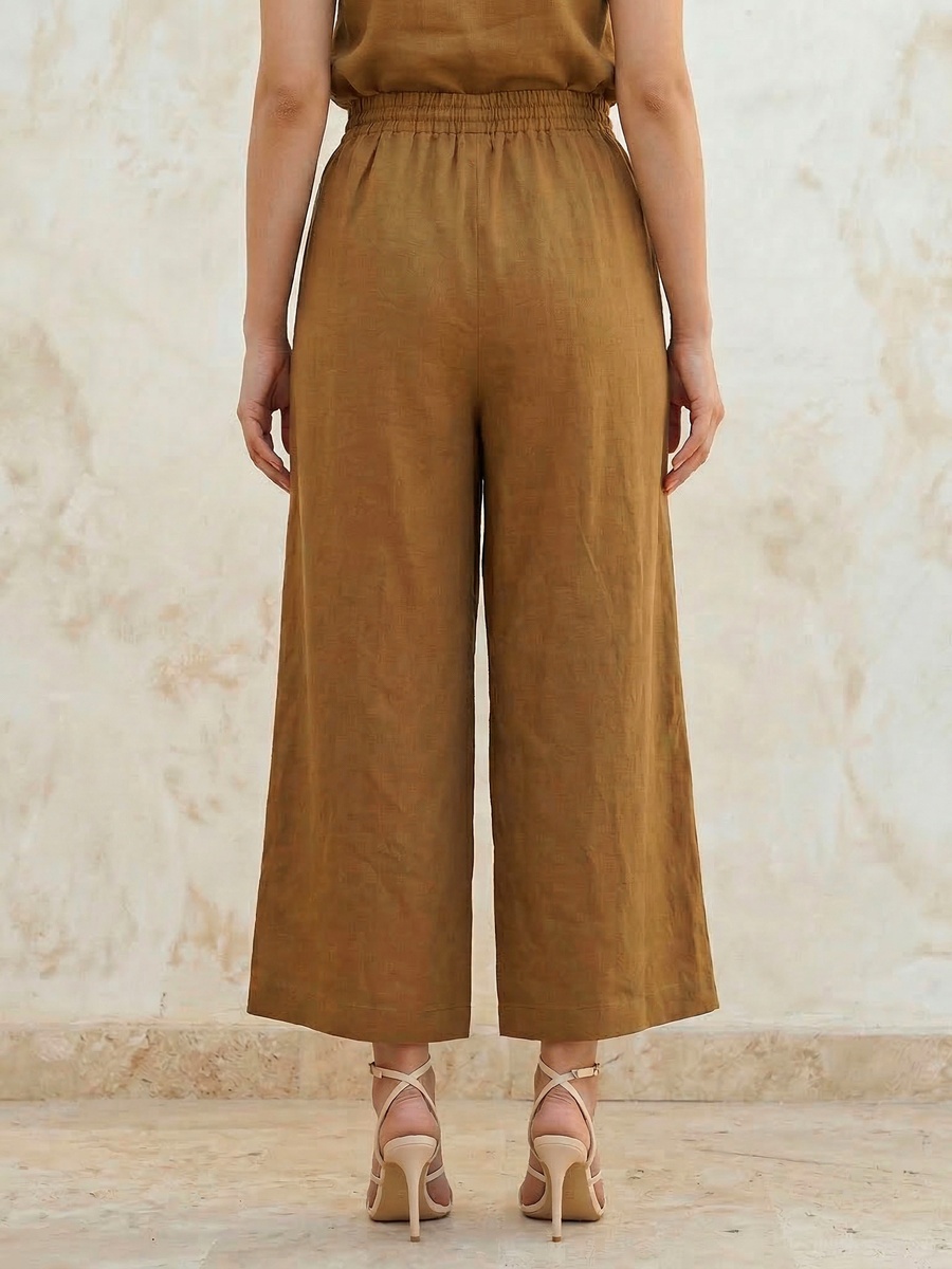 Wide Leg Textured Pants