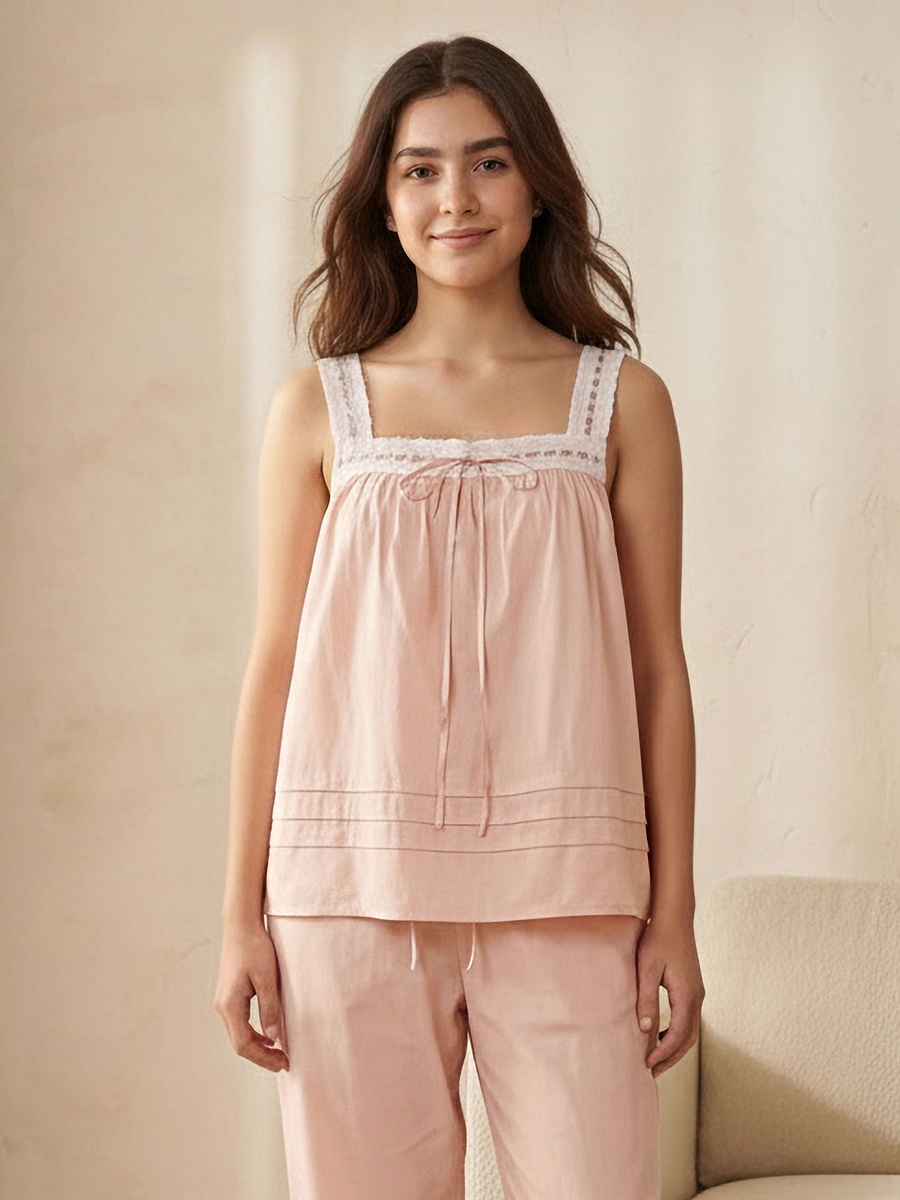 Pyjama Set with Sleeveless Top and Trousers