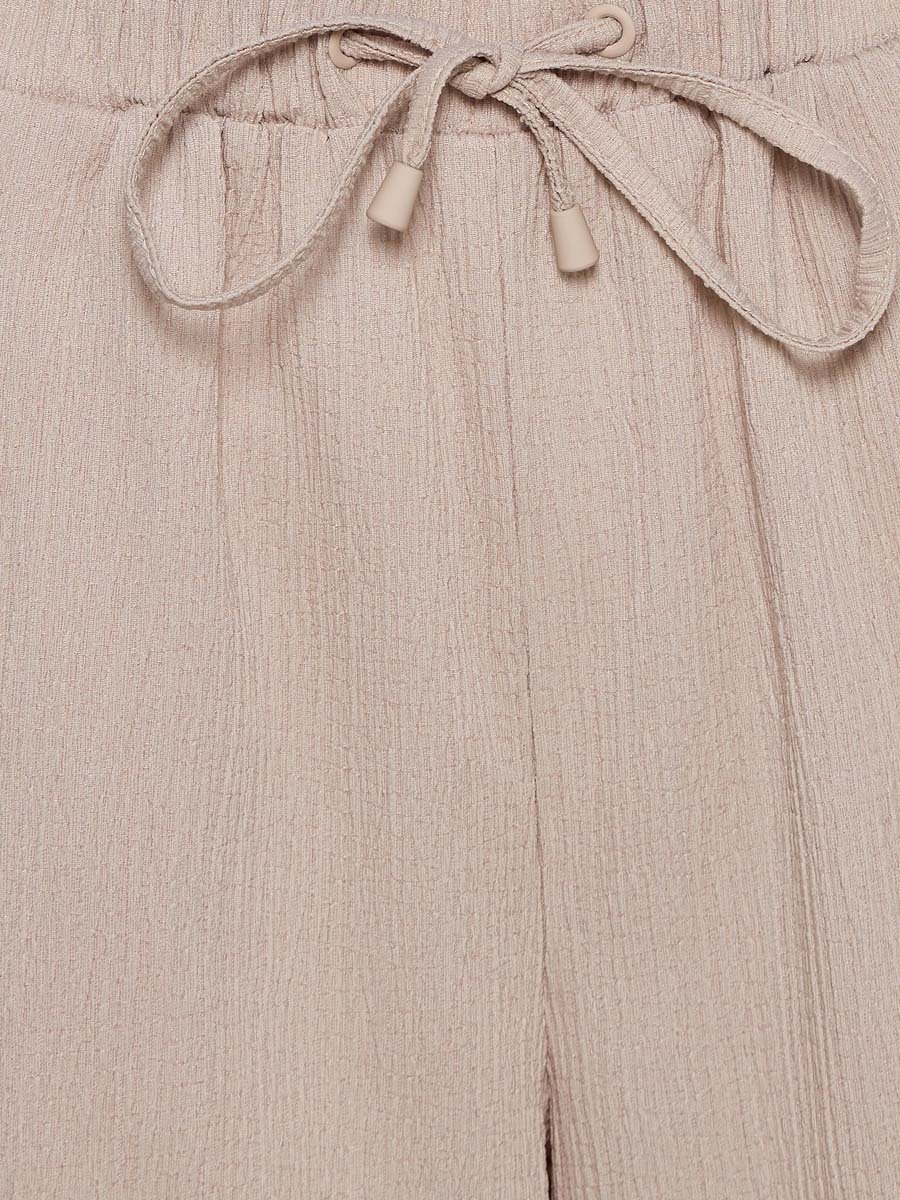 بنطال طول كامل بتصميم بارز الملمس