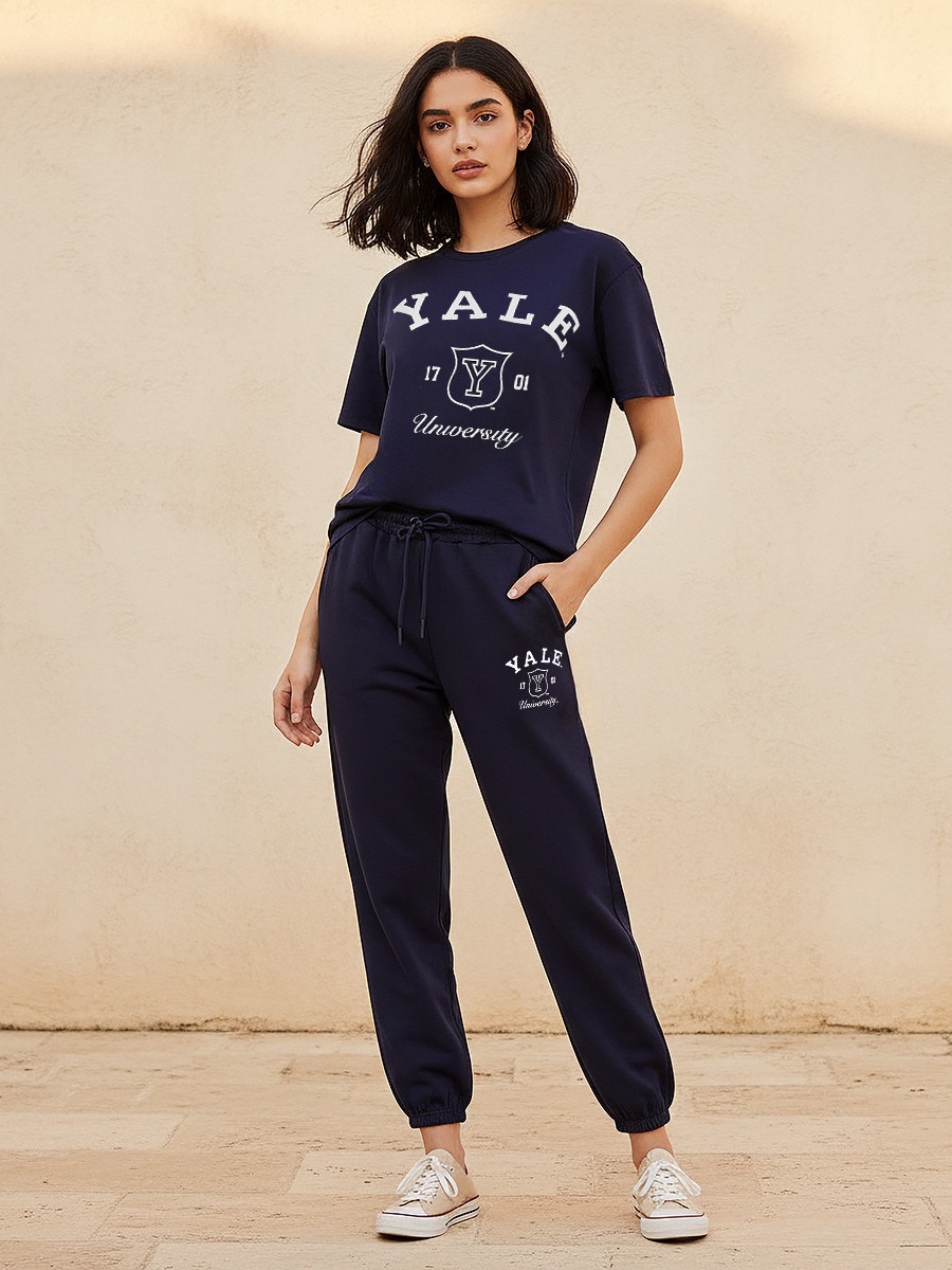 Yale University Mid-Rise Joggers Drawstring Closure