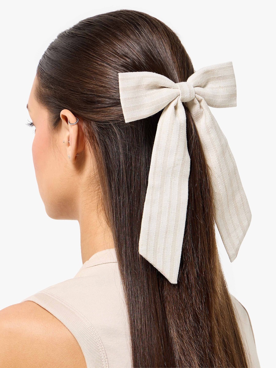 Barrette Hair Clip with Bow Accent