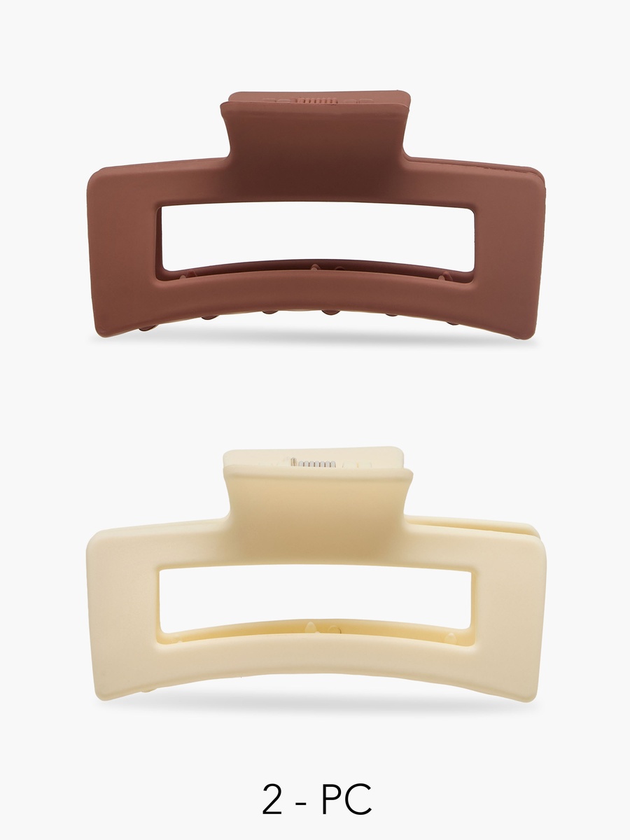 Pack of 2 Rectangular Shape Hair Clamps