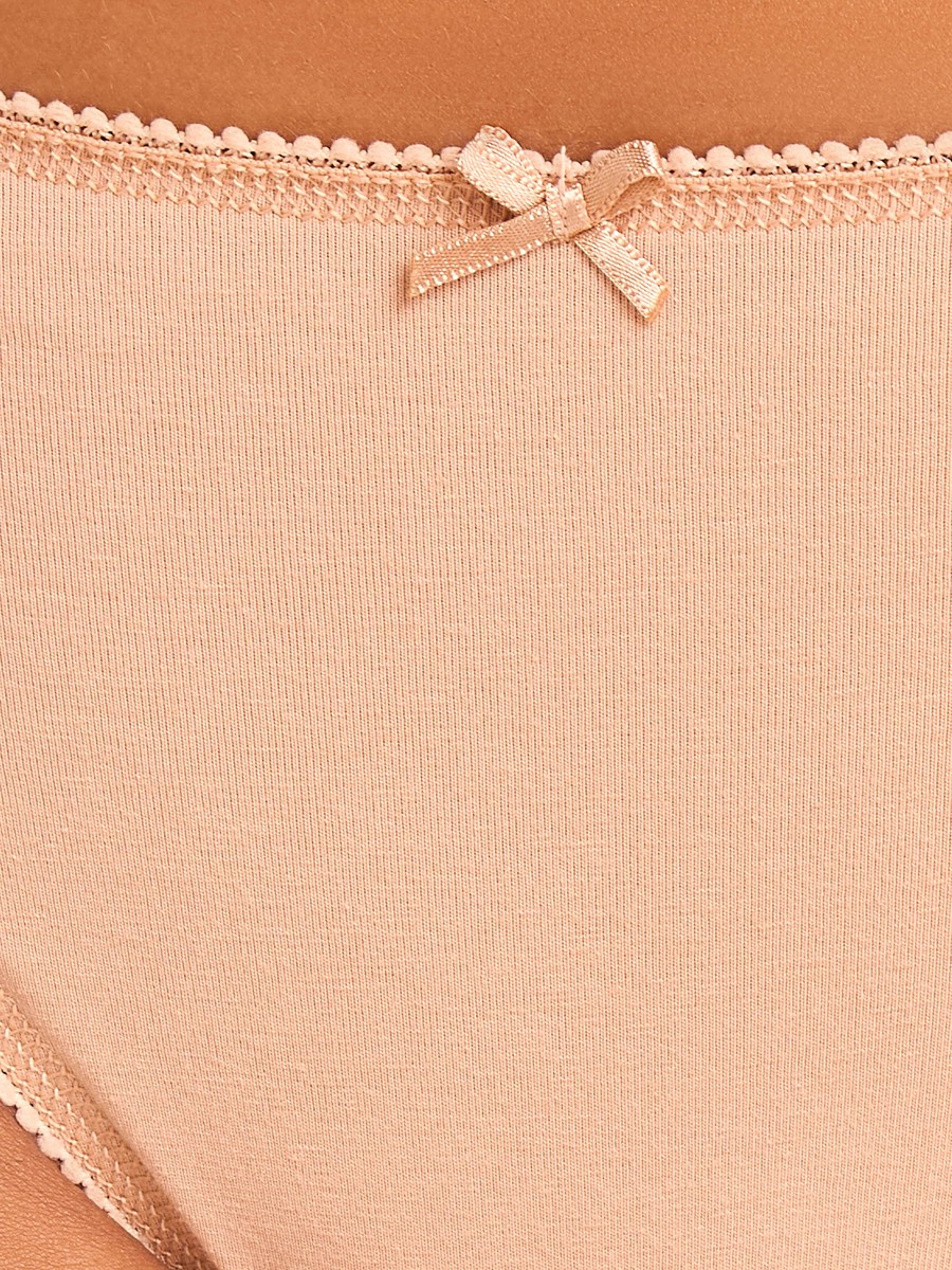 Set of 5 - Bikini Briefs with Lace Trim