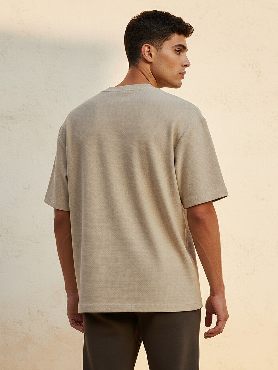 Men Regular Fit Crew Neck Short Sleeve T-Shirt 