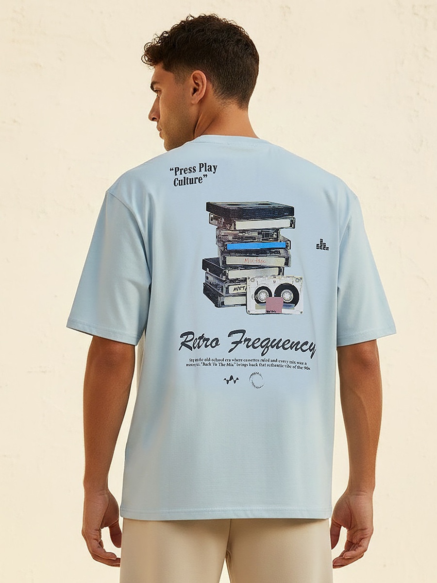 Men Regular Fit Crew Neck Short Sleeve Printed T-Shirt 