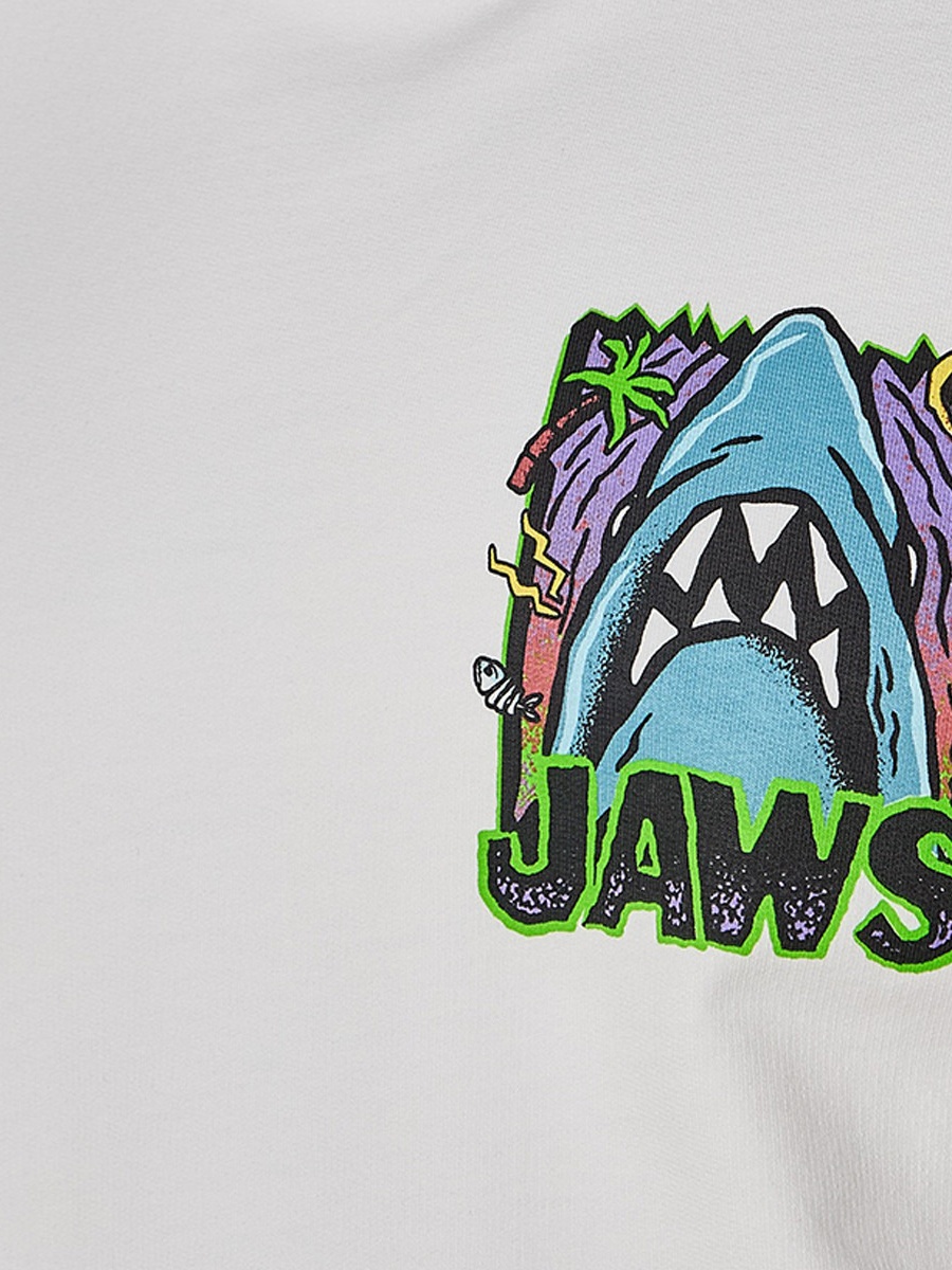 Jaws Men Regular Fit Crew Neck Short Sleeve T-Shirt 