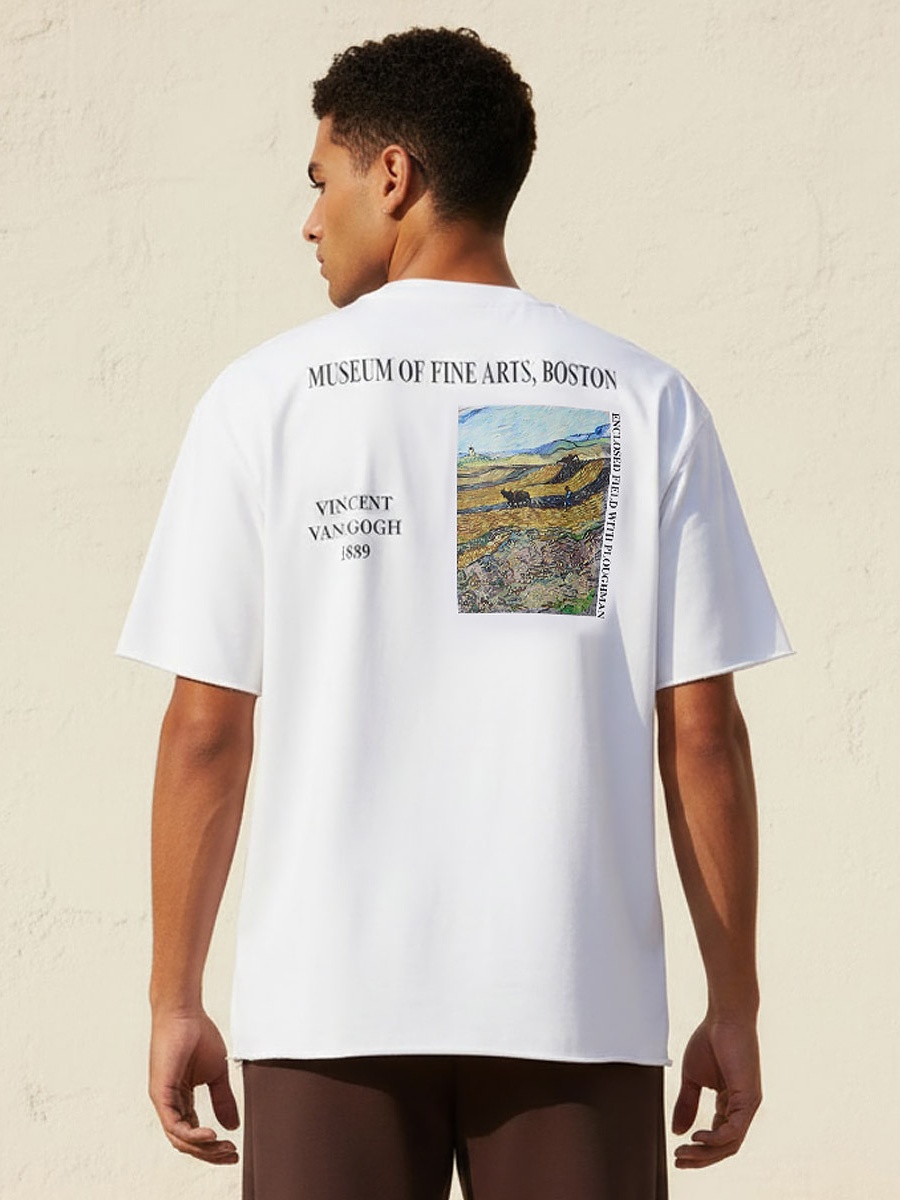 Vincent Van Gogh Men Regular Fit Crew Neck Short Sleeve T-Shirt 