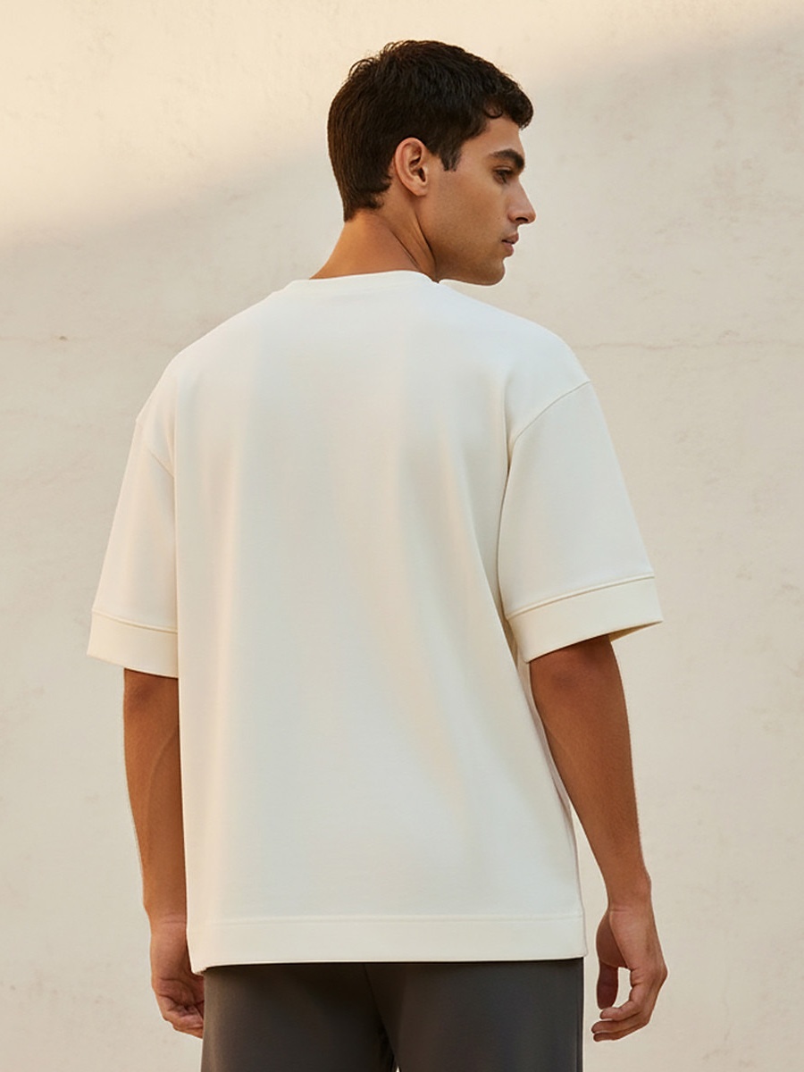 Men Boxy Fit Crew Neck T-Shirt 