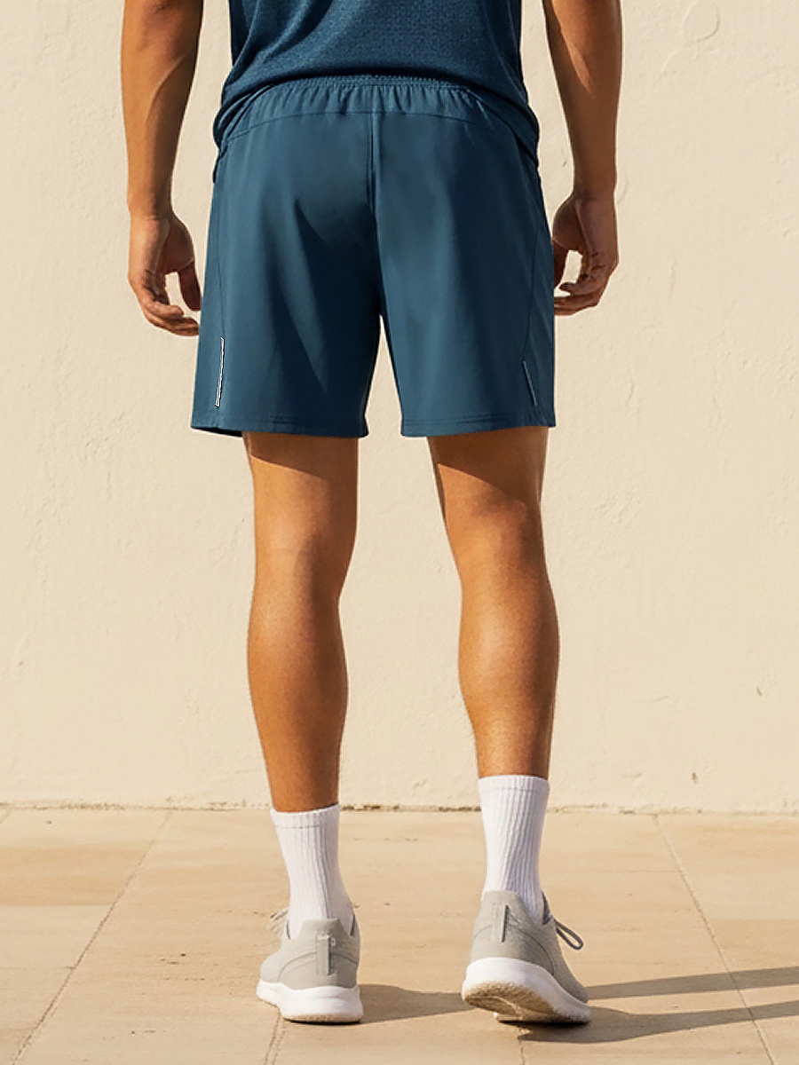 Men Performance Perforated Panel Shorts