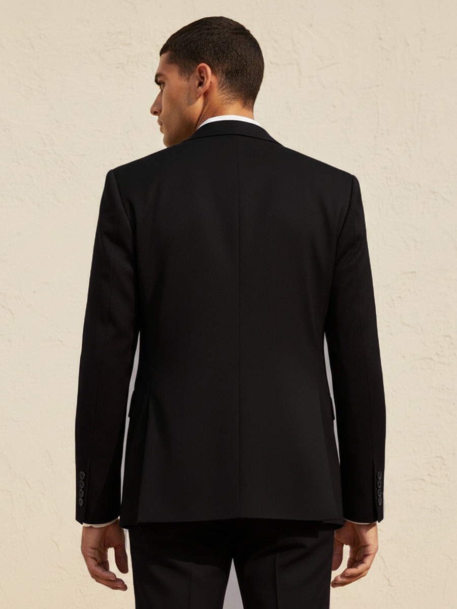 Men Regular Fit Notch Lapel Blazer