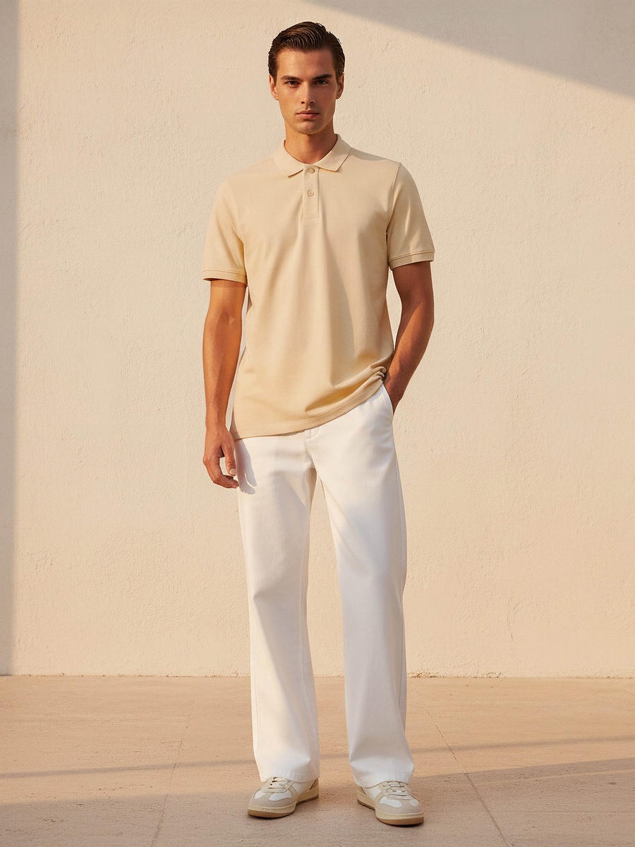 Men Short Sleeve Polo T-Shirt 
