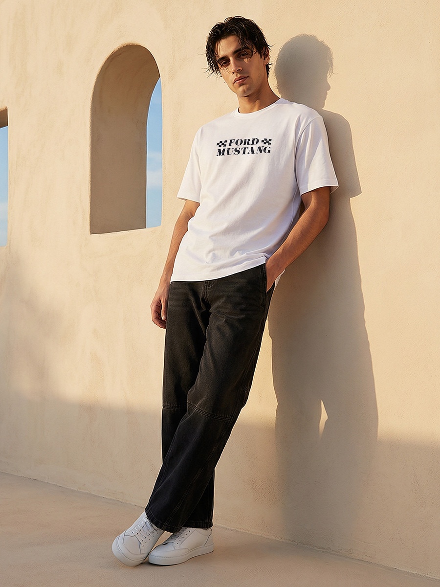 Men Flared Mid-Rise Panelled Jeans