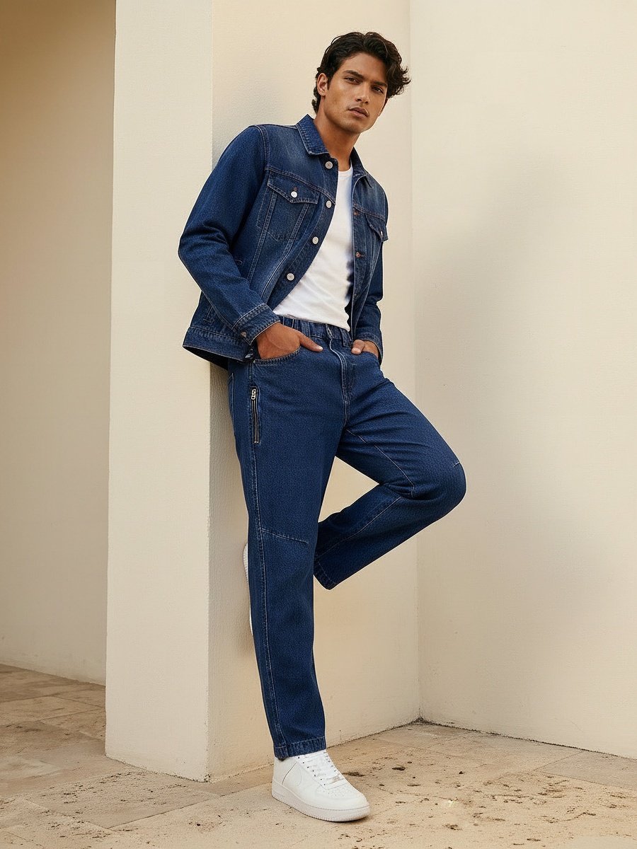 Men Straight Fit Mid-Rise Jeans
