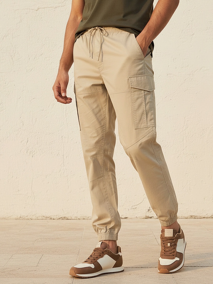Men Baggy Fit Cargo Joggers