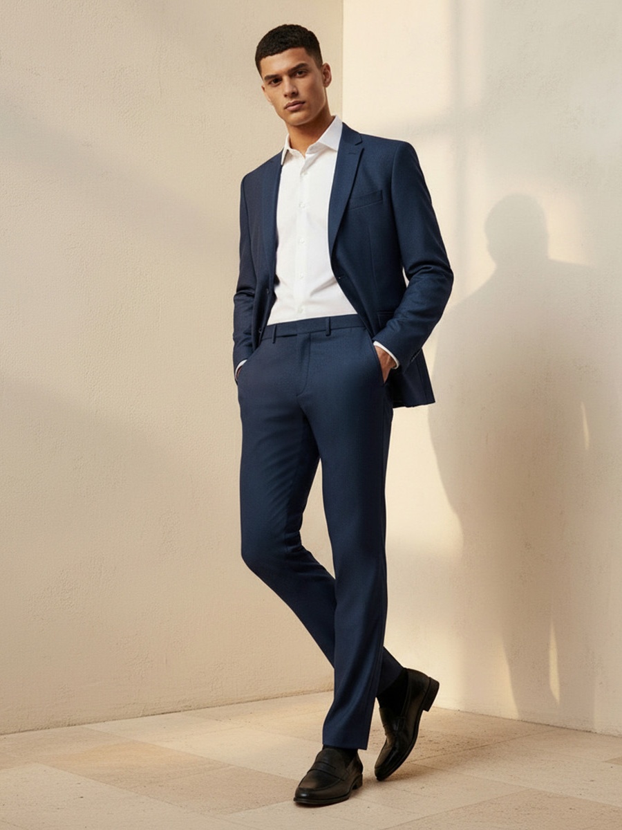 Men Slim Fit Formal Trousers