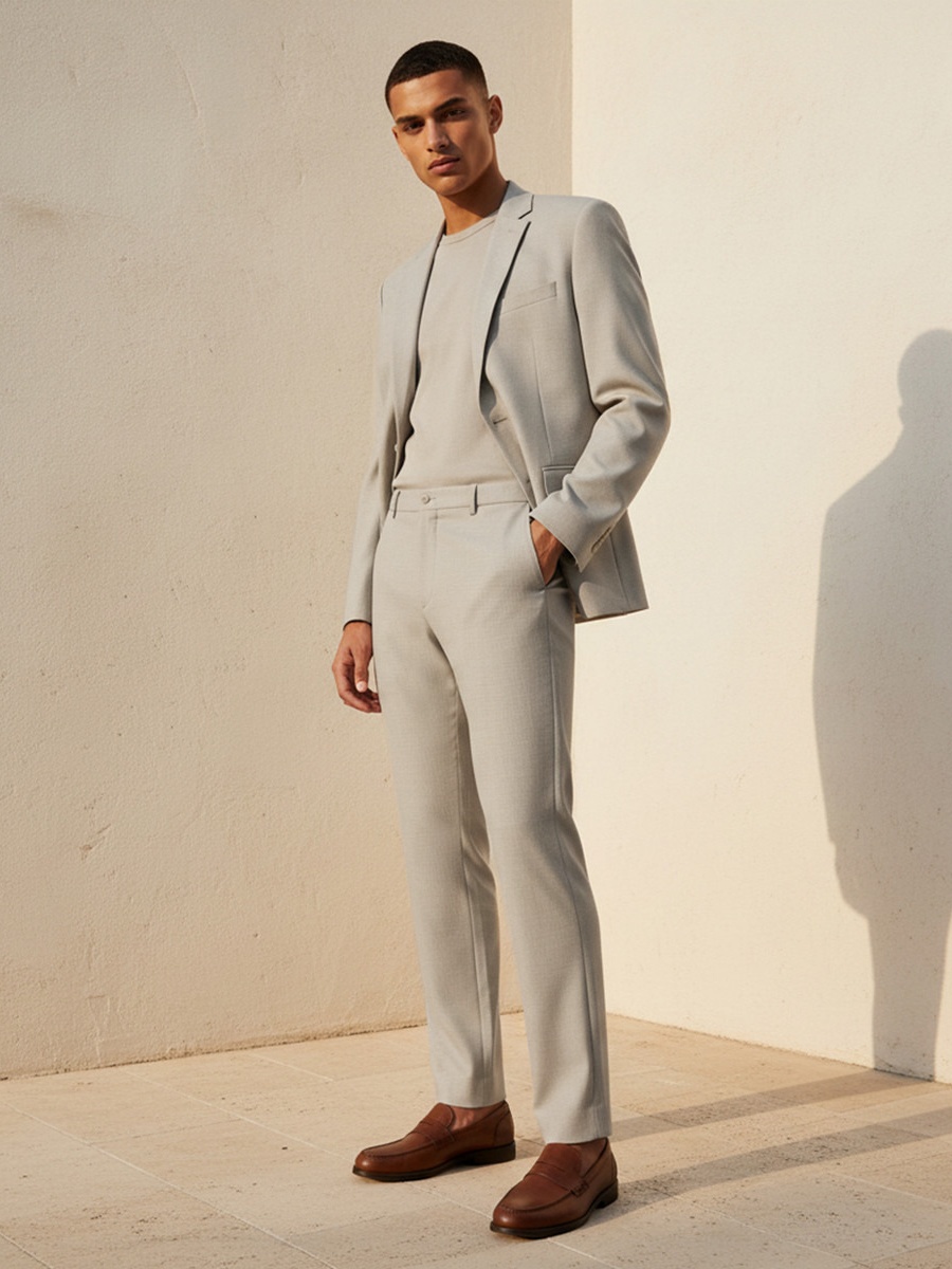 Men Slim Fit Formal Trousers