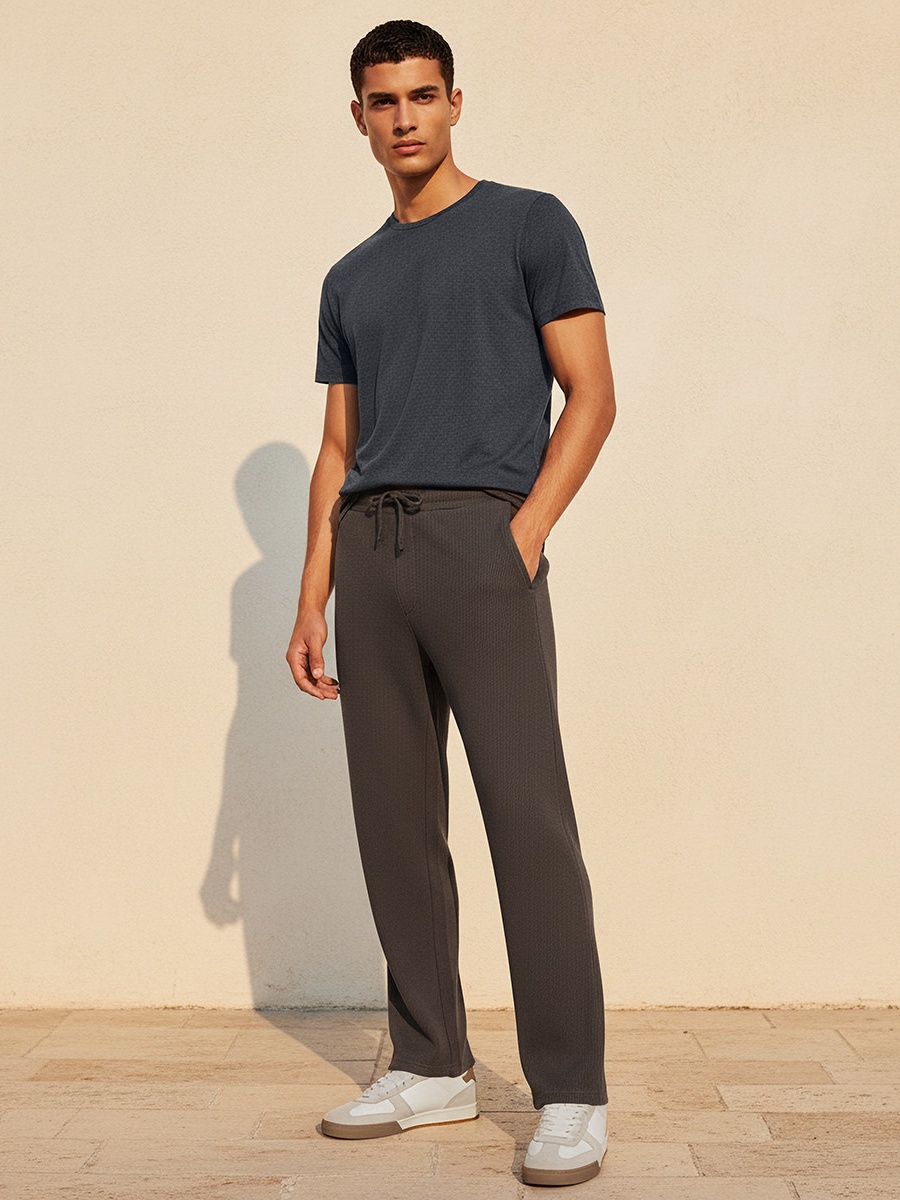 Men Textured Pyjamas