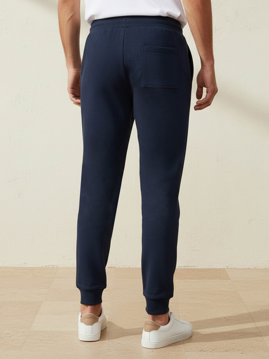 Men Regular Fit Joggers with Drawstring Closure