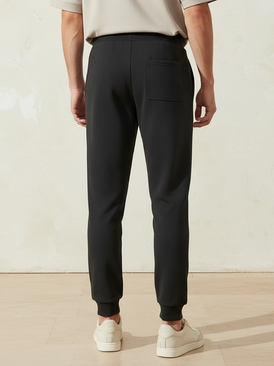 Men Regular Fit Joggers with Drawstring Closure