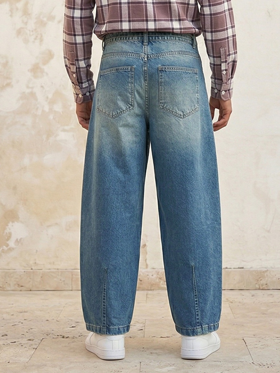 Men Baggy Fit Panelled Jeans