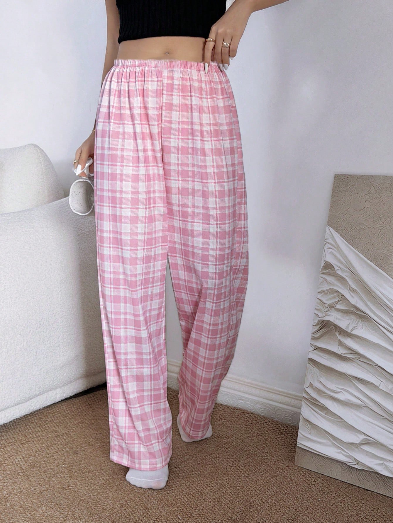 Multi-Color Plaid Lounge Pants
