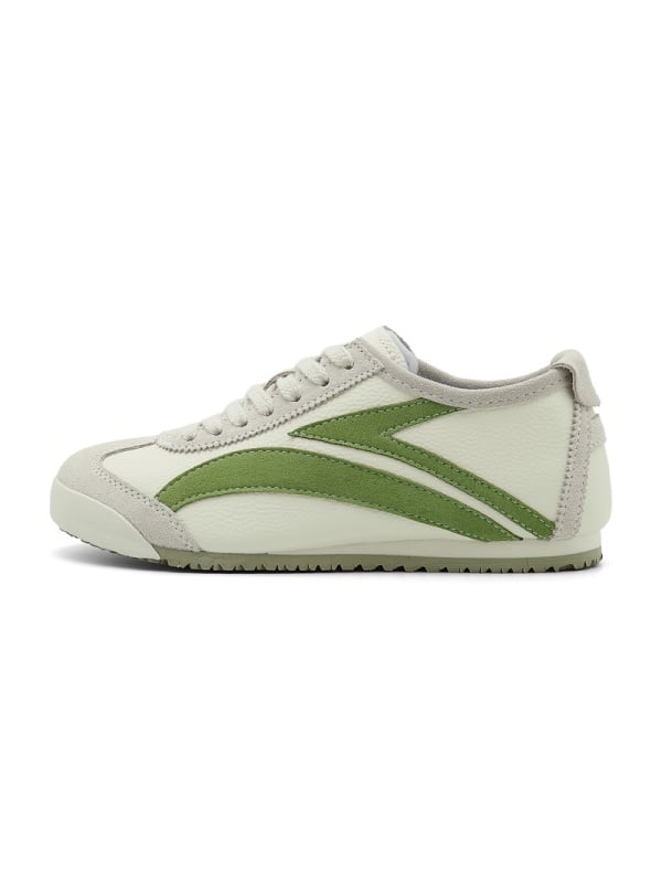 Men Cream Panelled Lace-Up Sneakers