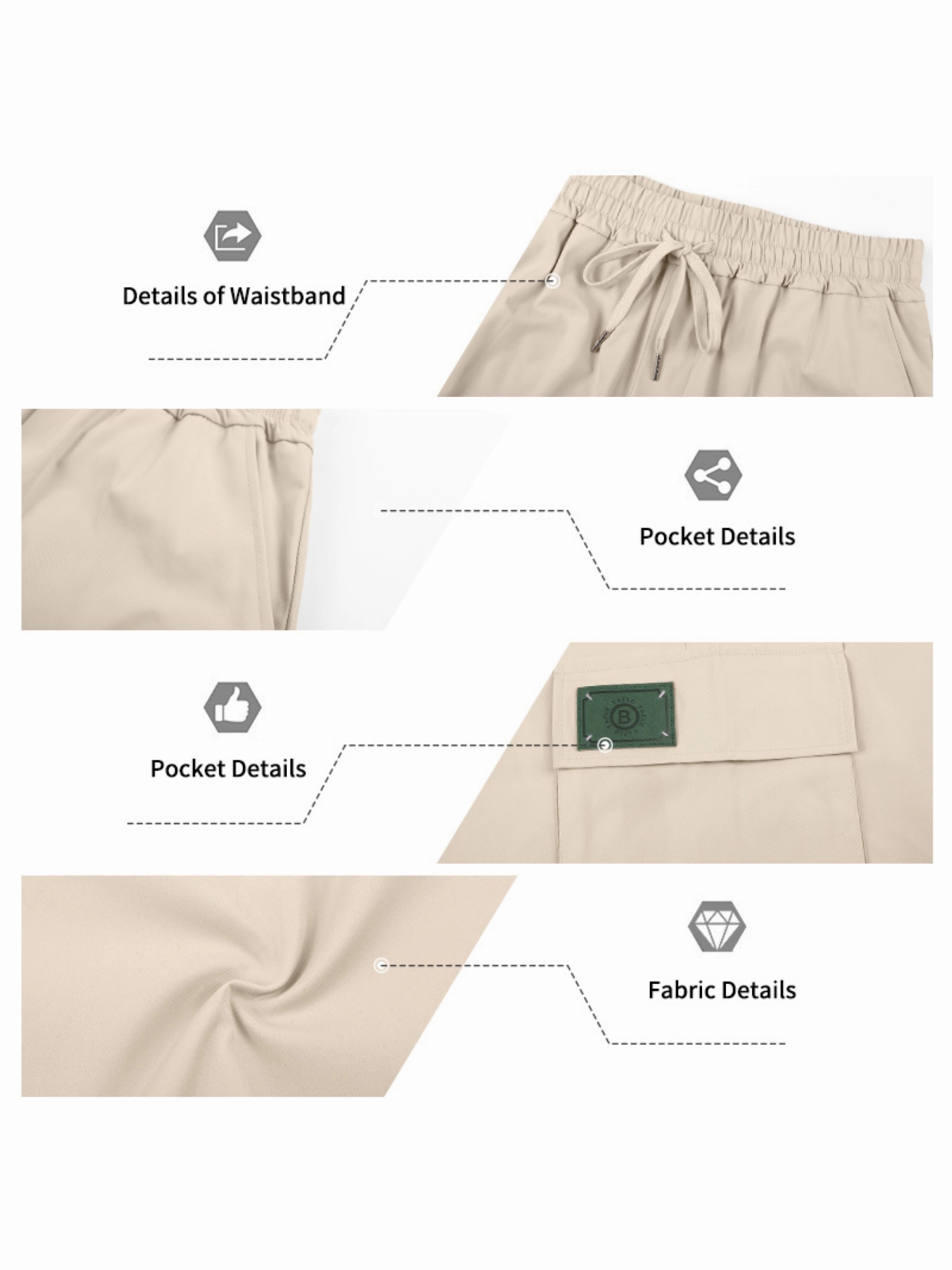 Men Solid Cargo Shorts