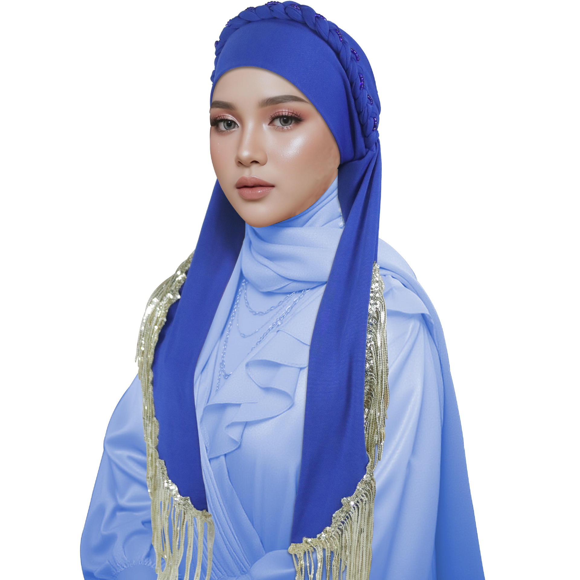 حجاب سادة كحلي