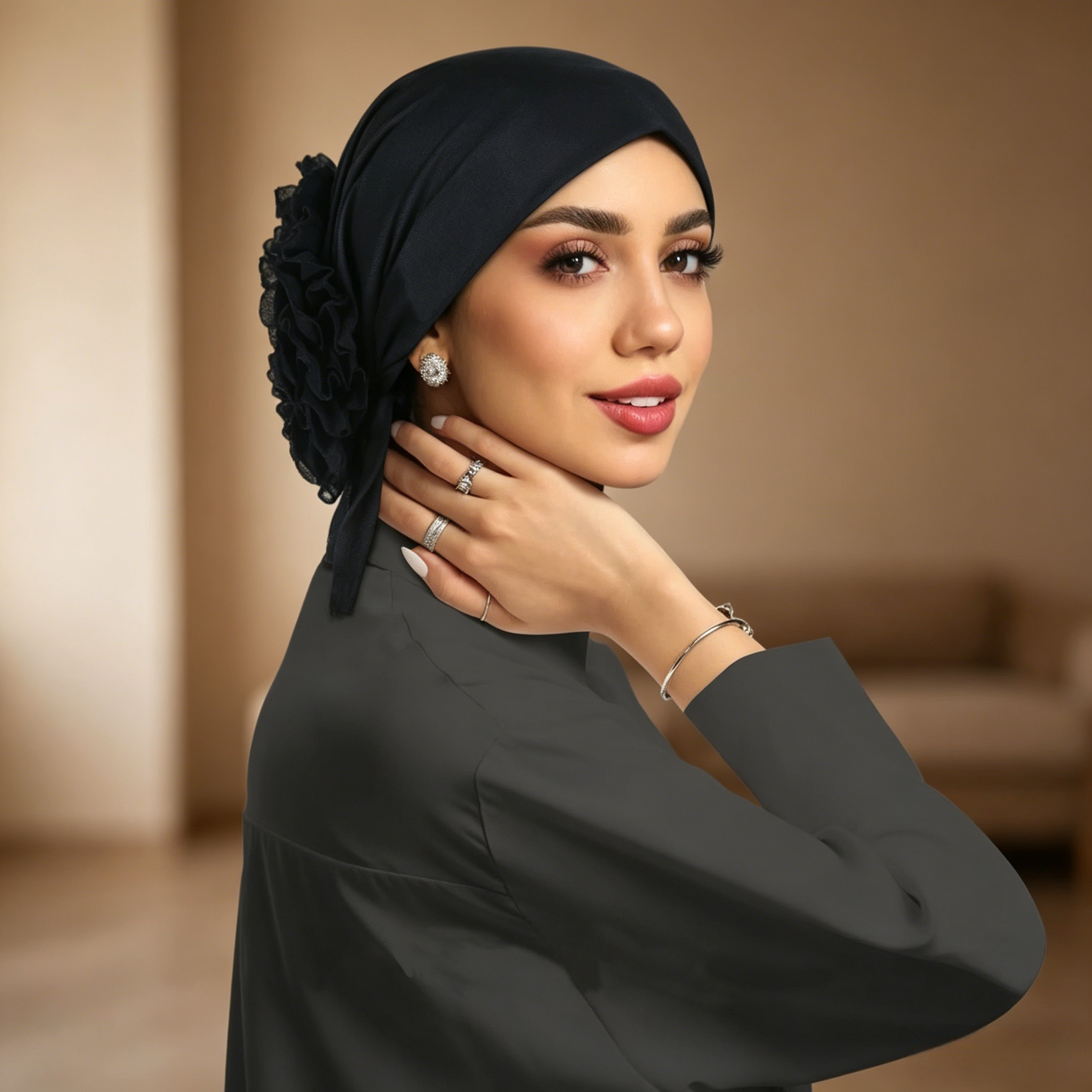 Black Plain Hijab