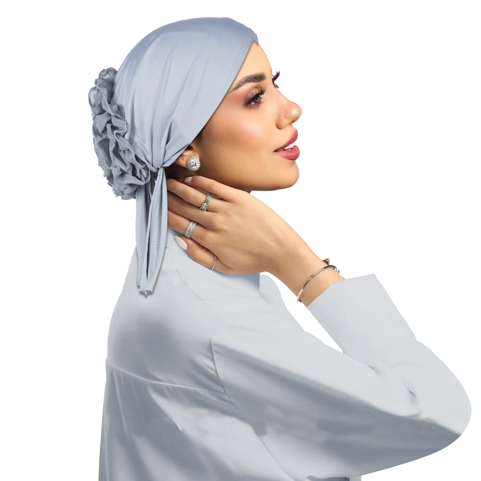 Grey Plain Hijab