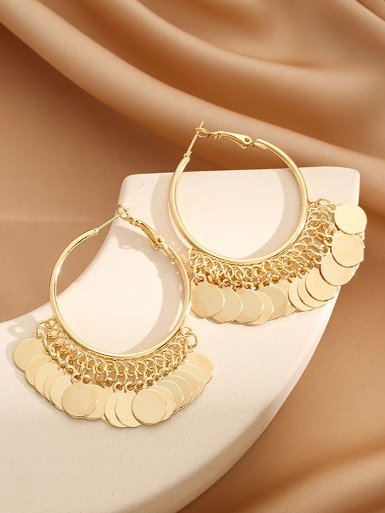 Sequin Hoop Earrings