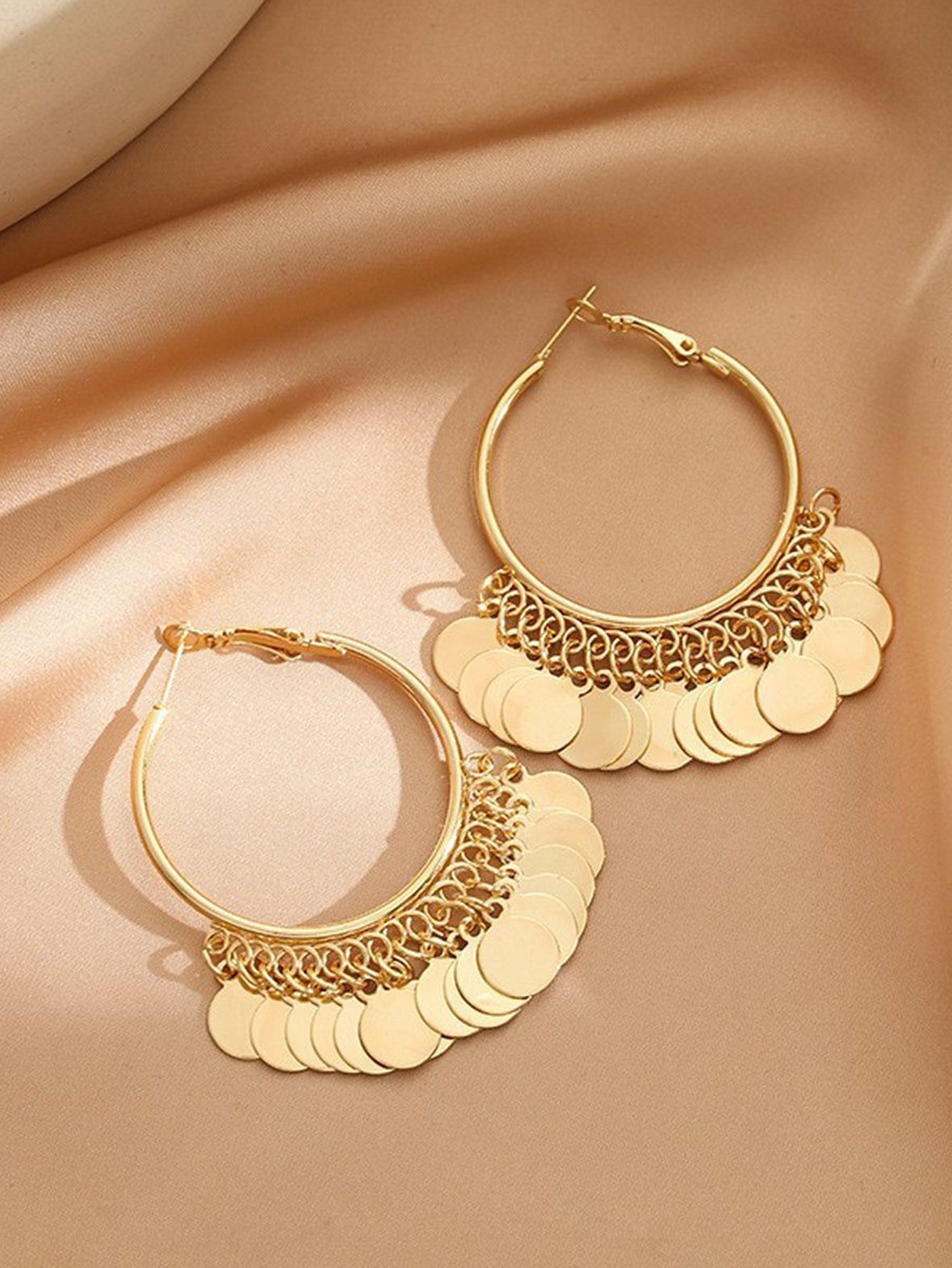 Sequin Hoop Earrings