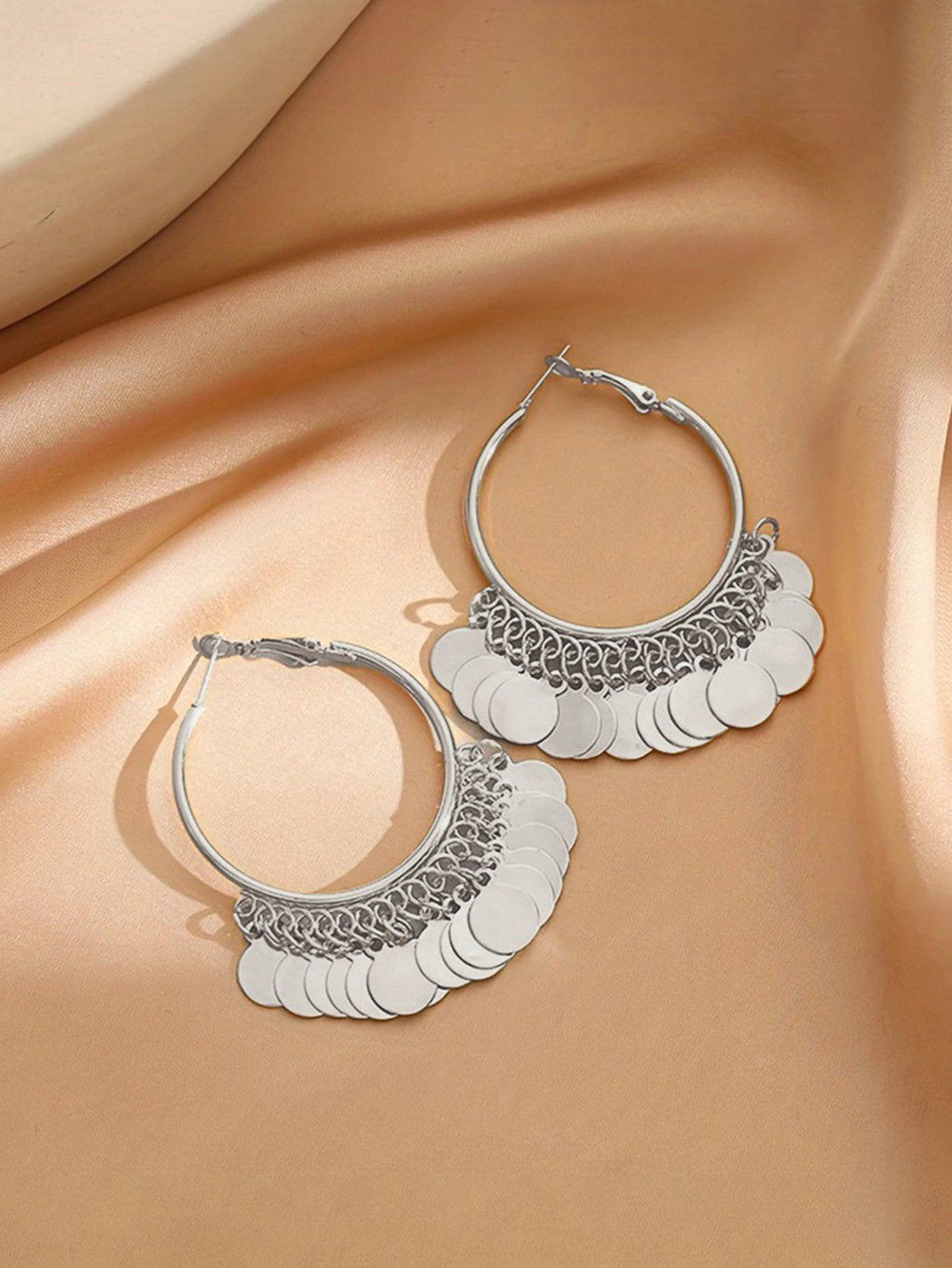 Sequin Hoop Earrings