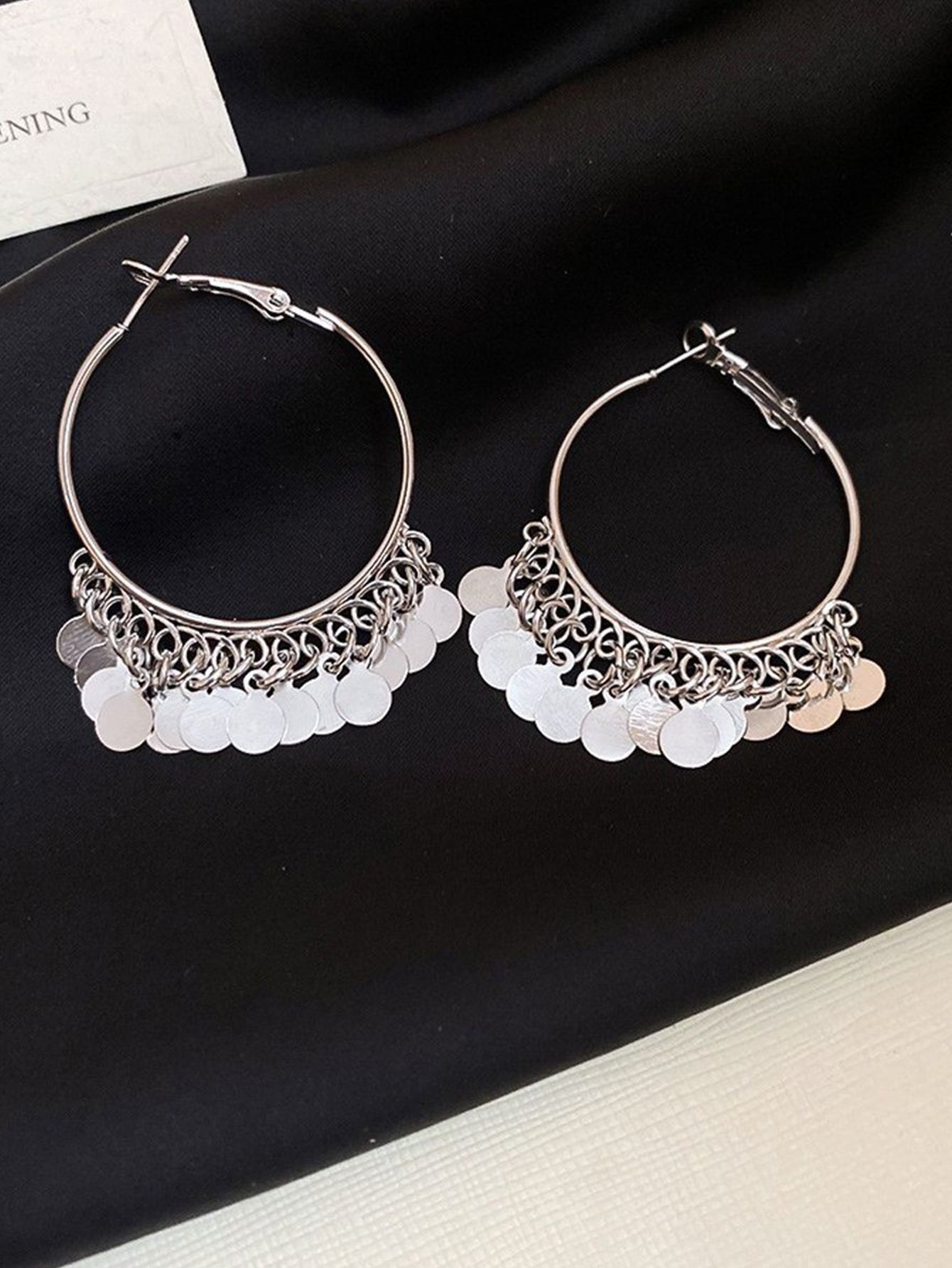 Sequin Hoop Earrings