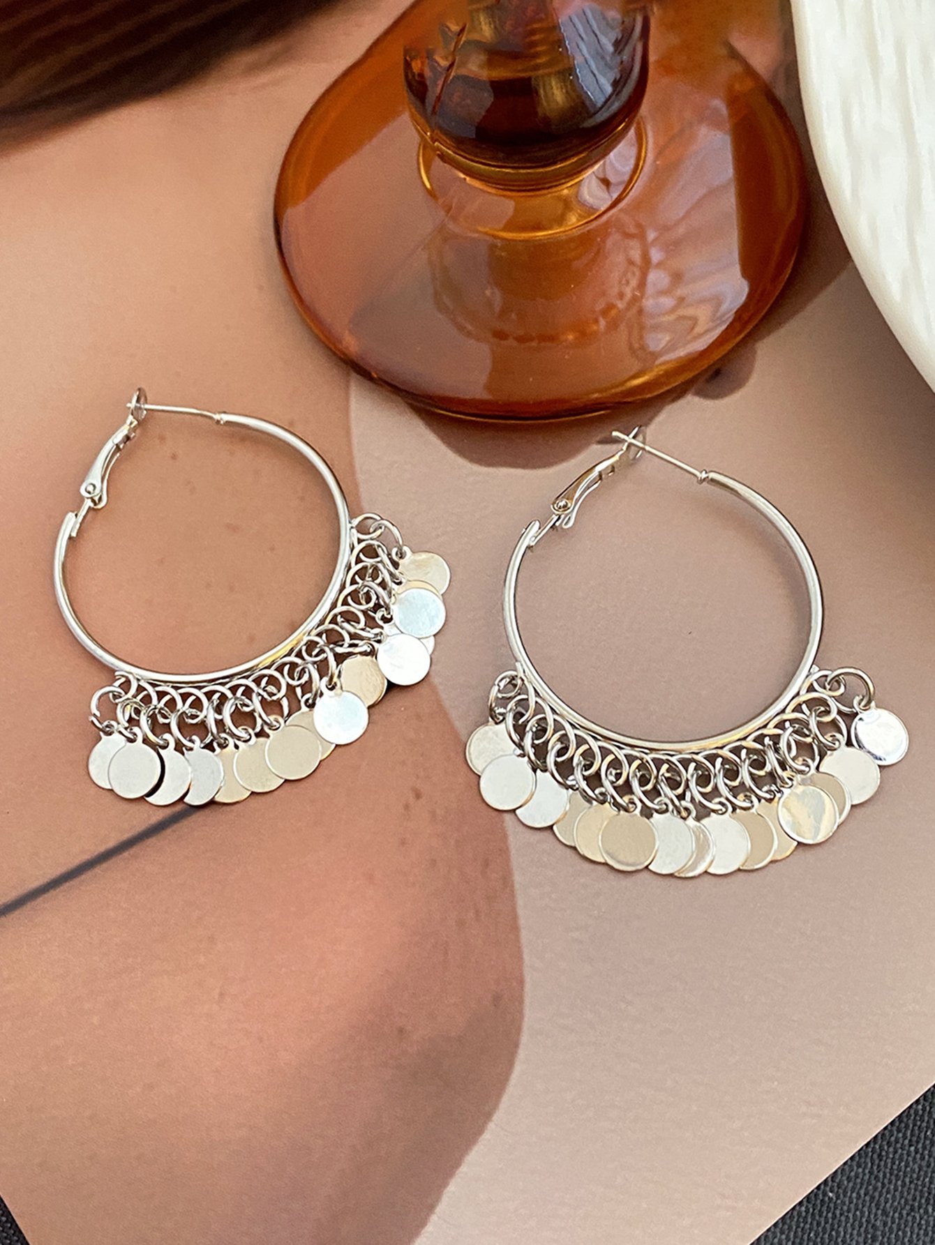 Sequin Hoop Earrings