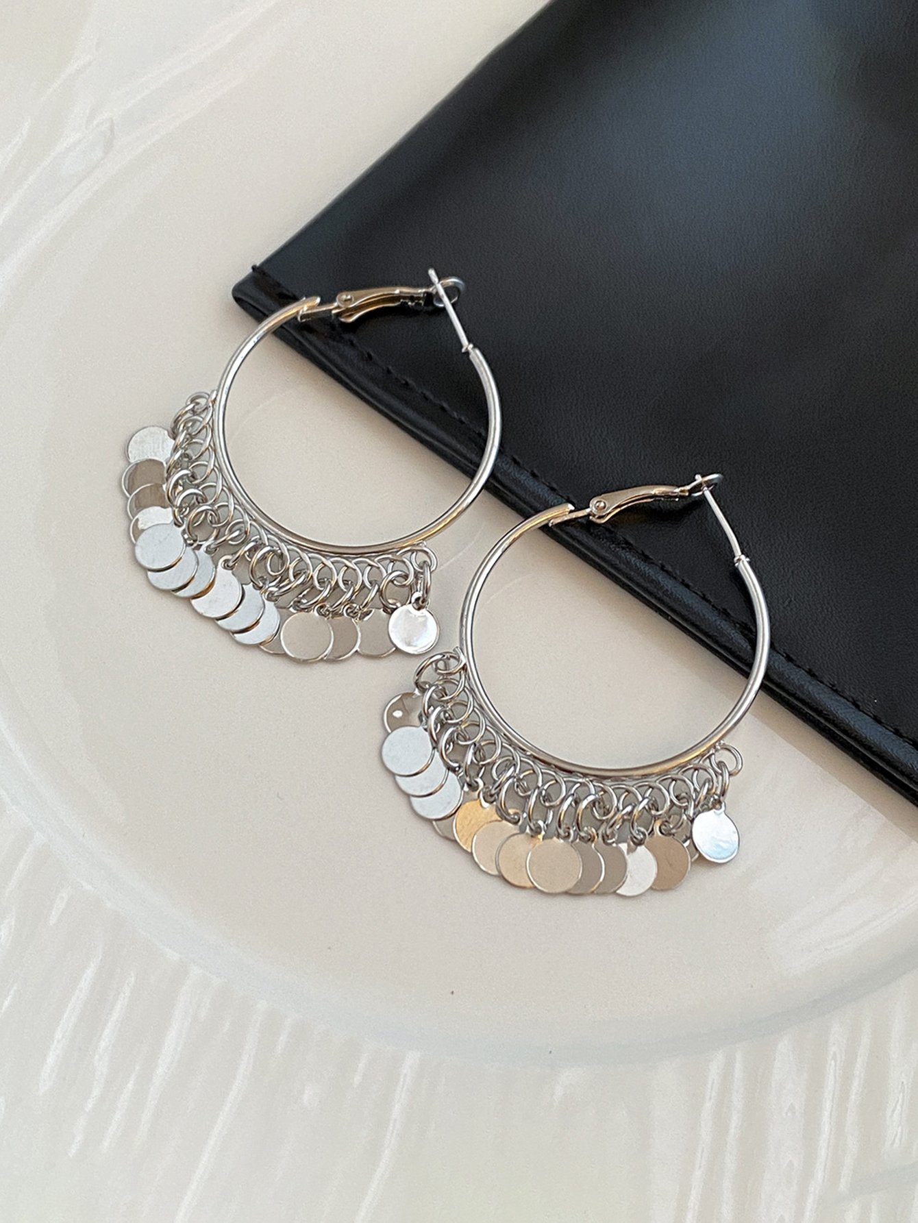 Sequin Hoop Earrings