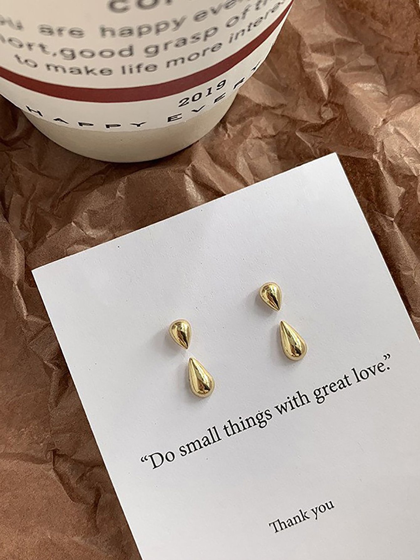 Water Drop Jacket Earrings