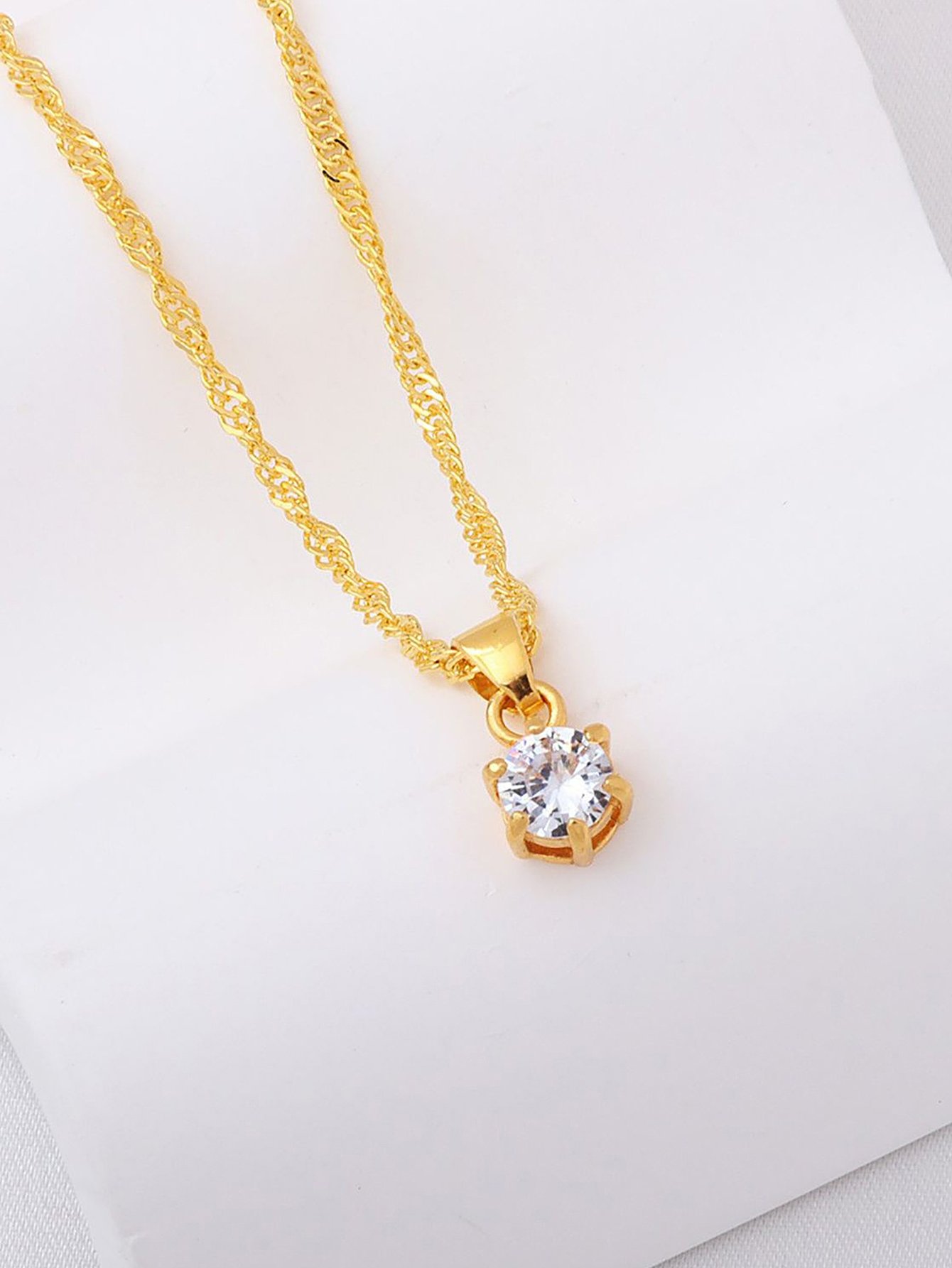 Gold Plated Zirconia Jewelry Set