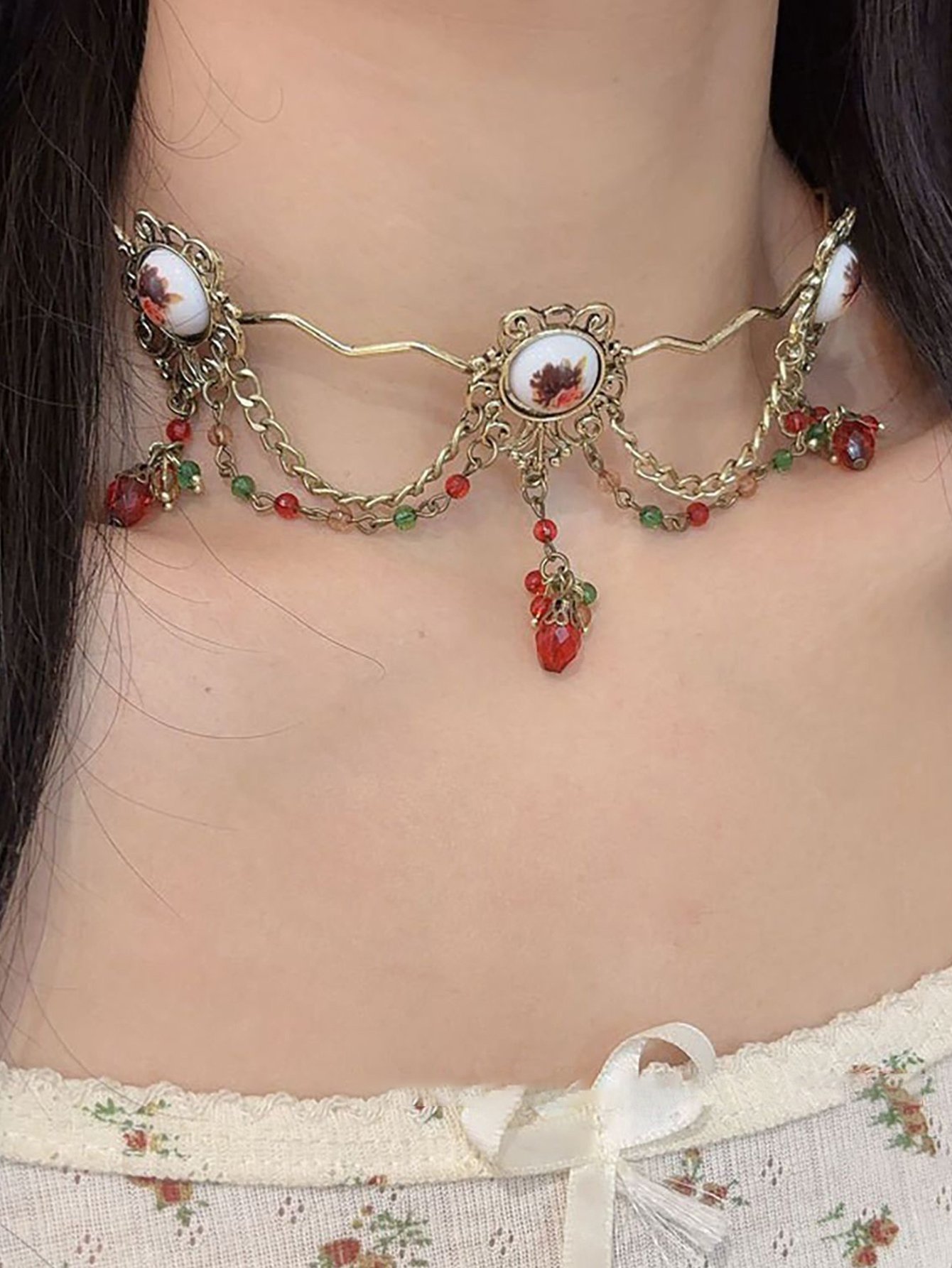 Beaded Choker Necklace