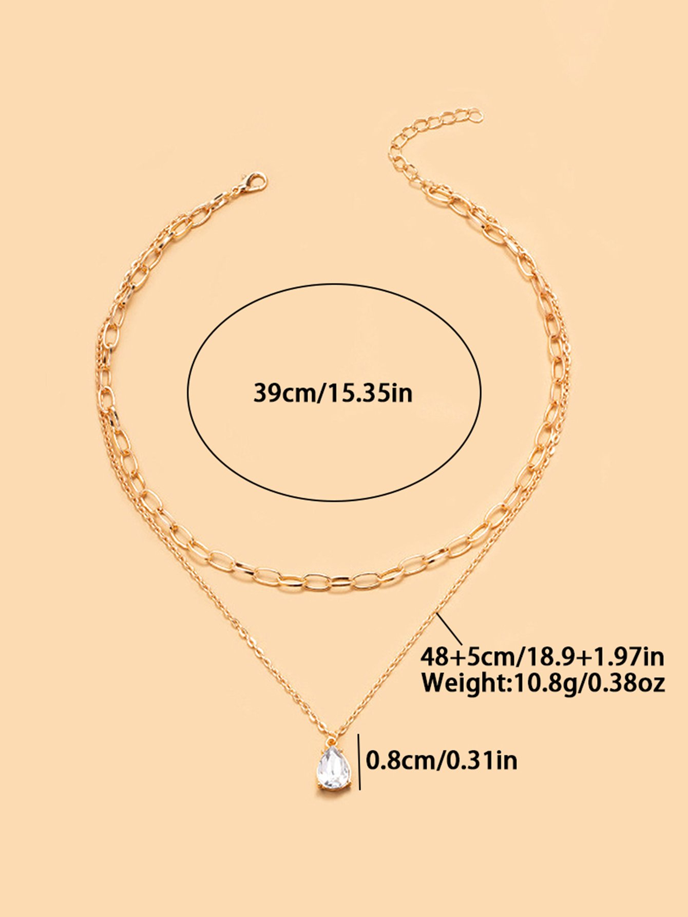 Teardrop Layered Necklace