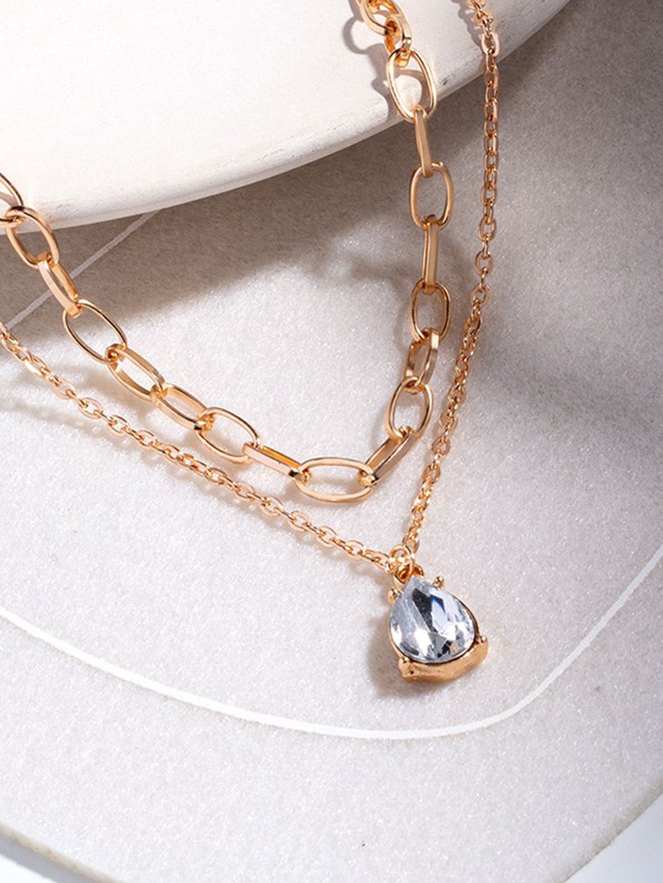 Teardrop Layered Necklace