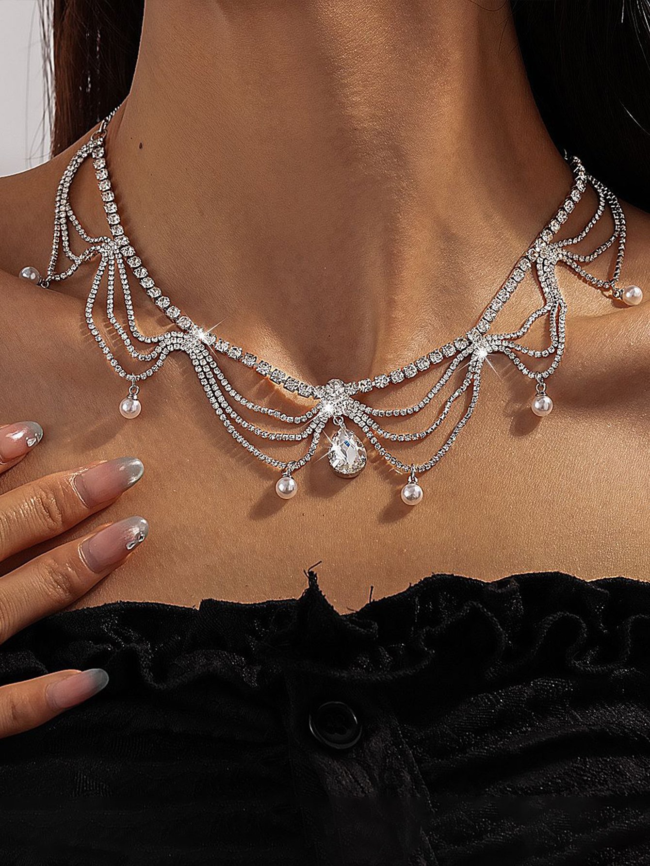 Embellished Spider Necklace